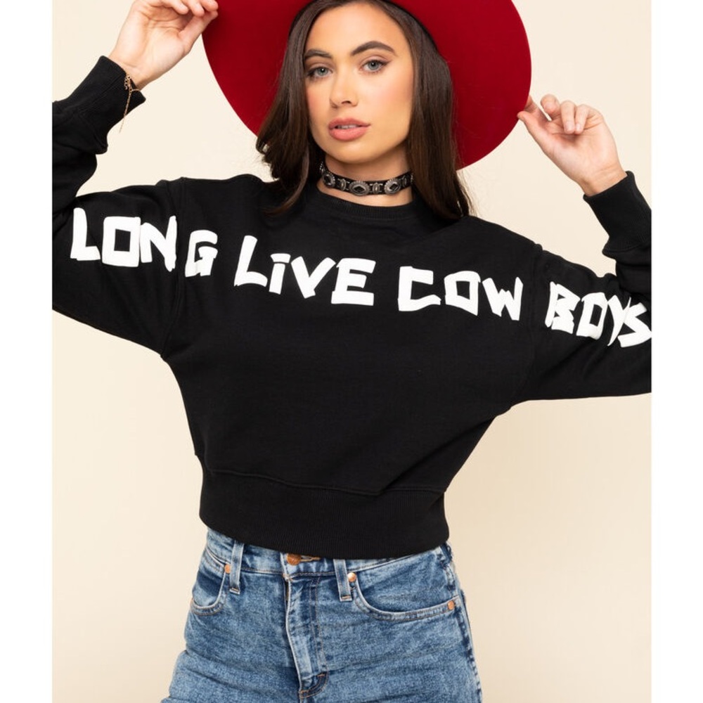 EUC Wrangler crop pullover XS